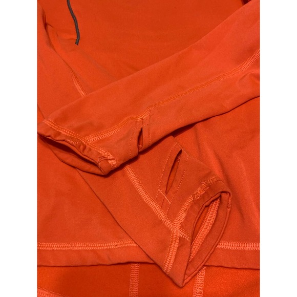 Champion Womens 1/4 Zip Hoodie Size Small Double Dry Orange - Picture 5 of 10